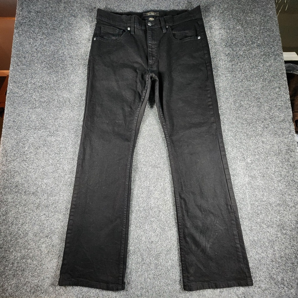 Cody James Wyatt Slim Bootcut Jeans Mens 38x34 Black Stretch Western‎ Denim